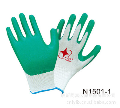 【熱銷正品星宇白尼龍丁腈手套、假一賠十、勞保手套批發】價格,廠家,圖片,防護手套,臨沂同富勞保用品-